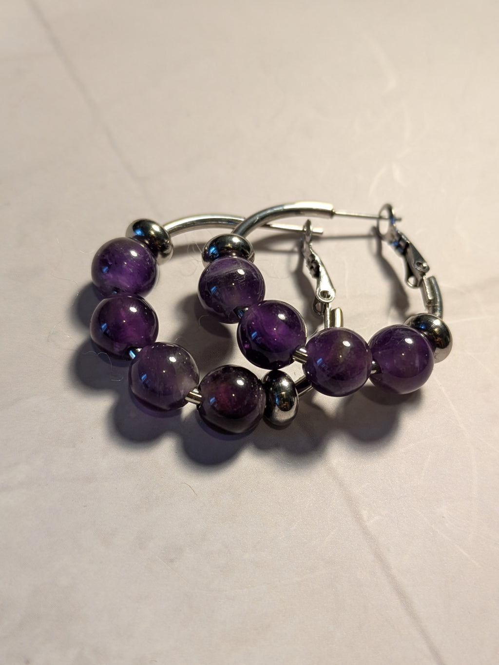 Amethyst Boho Bloom Hoops